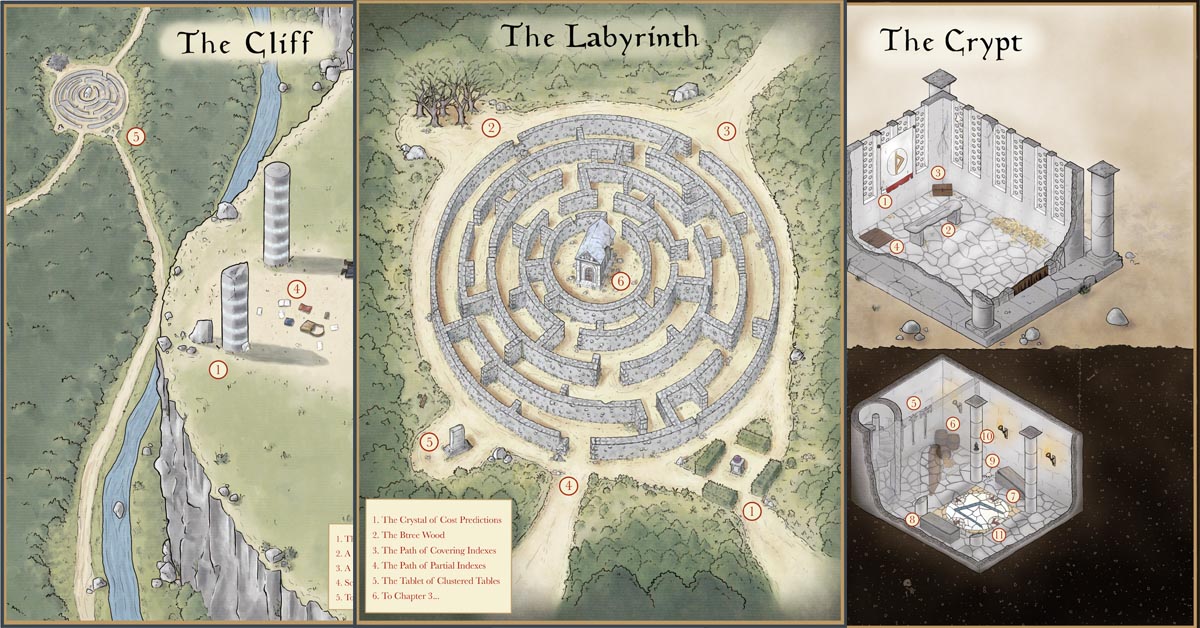 An image showing three maps in the book